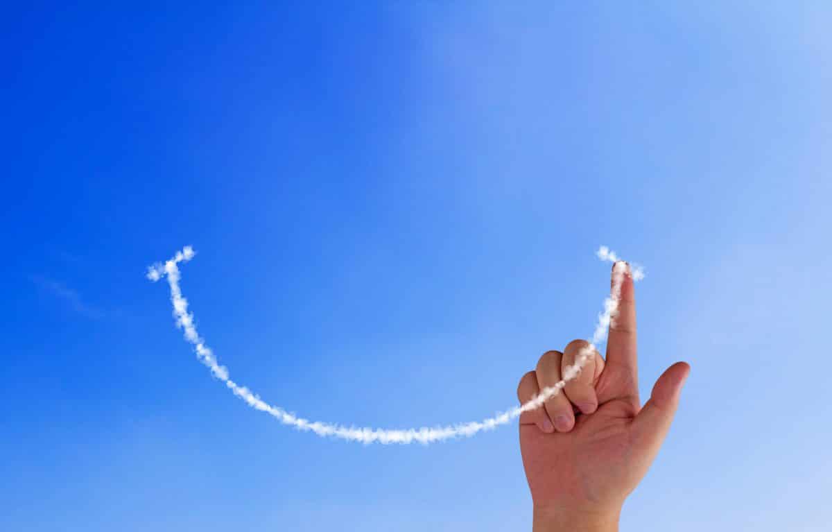Happiness concept background