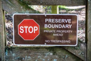 A stop sign denotes boundary setting.